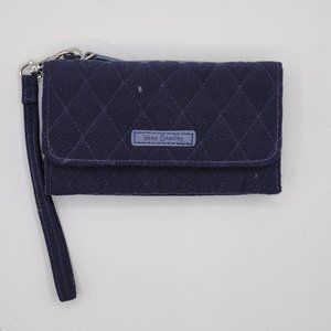 Vera Bradley Smartphone Wristlet in Microfiber Classic Navy  - NWOT
